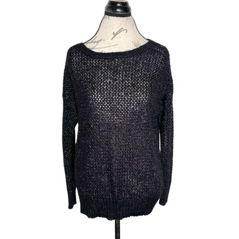 Jennifer Lopez Womens Sweater Size Medium Open Knit Beach Cover Up Edgy punk